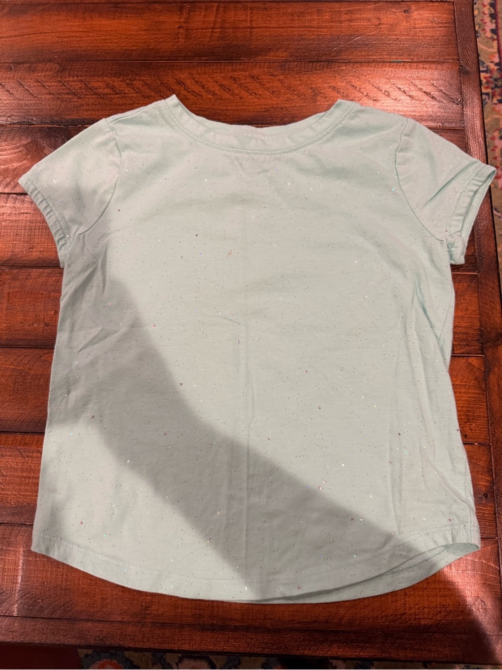 Cat & Jack Glitter Mint Short Sleeve Tee